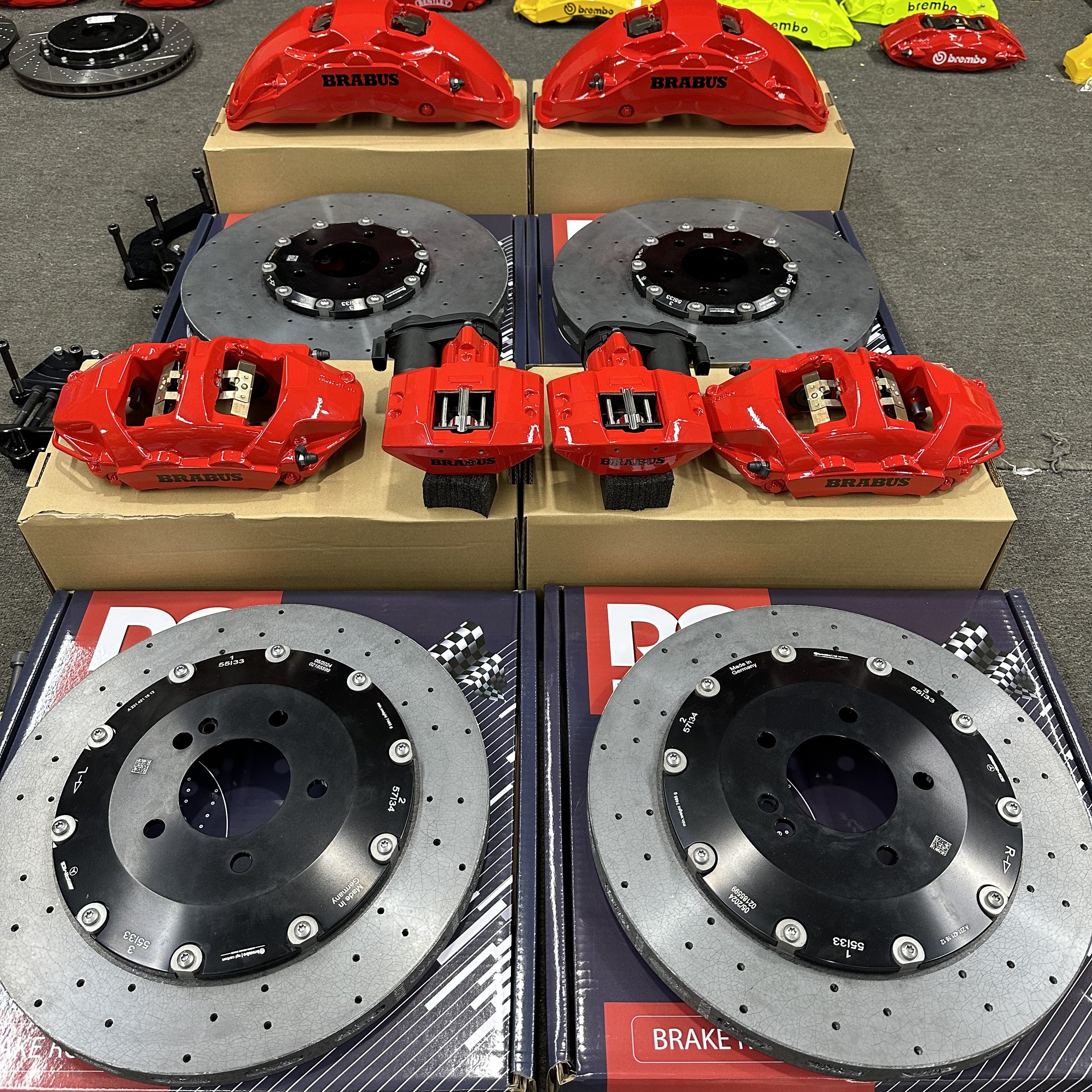 420/400mm Carbon Ceramic Brake Disc 10 Pot Caliper Kit Auto Parts for BRABUS
