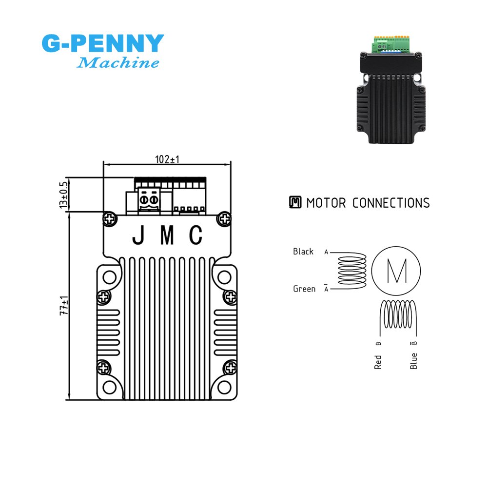 Nema23 IHSS57-36-30 3Nm 5.0A 24~50vDC 428Oz-in Integrated Closed Loop Stepper Motor with Driver Kit