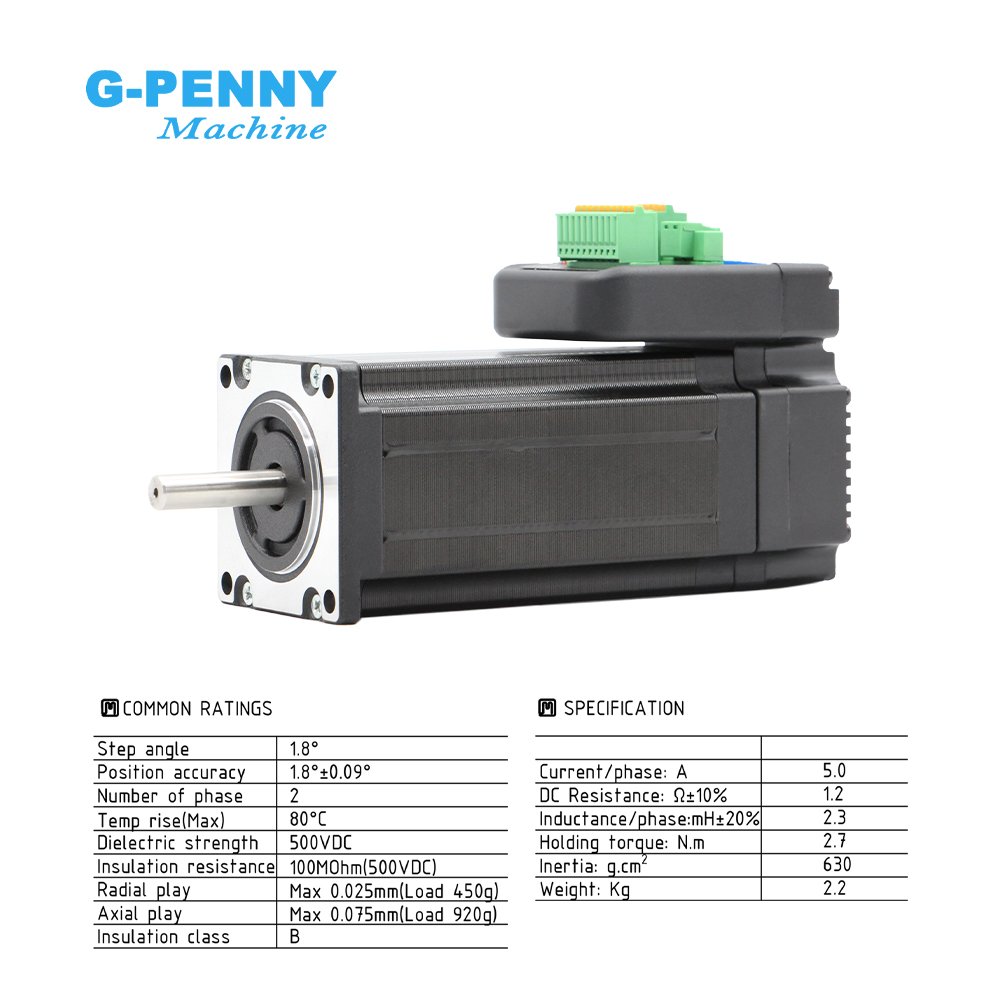 Nema23 IHSS57-36-30 3Nm 5.0A 24~50vDC 428Oz-in Integrated Closed Loop Stepper Motor with Driver Kit