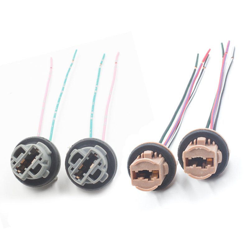 1156 1157 7440 7443 3156 3157 Led Light Bulbs Socket 1156 BA15S T10 Led Bulb Holder Wiring Harness Extension Connector Adapter