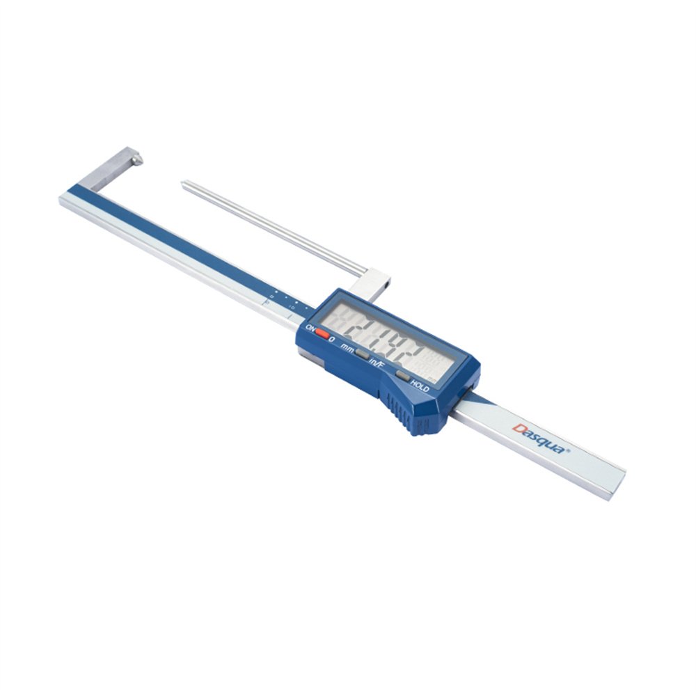 Dasqua Solid Stainless Steel 0-80mm/0-3.2'' 0.01 Resolution Brake Rotor Gauge Wheel on Caliper Measuring Tool