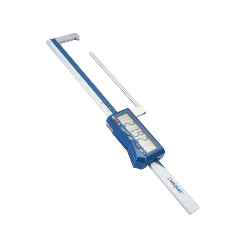 Dasqua Solid Stainless Steel 0-80mm/0-3.2'' 0.01 Resolution Brake Rotor Gauge Wheel on Caliper Measuring Tool