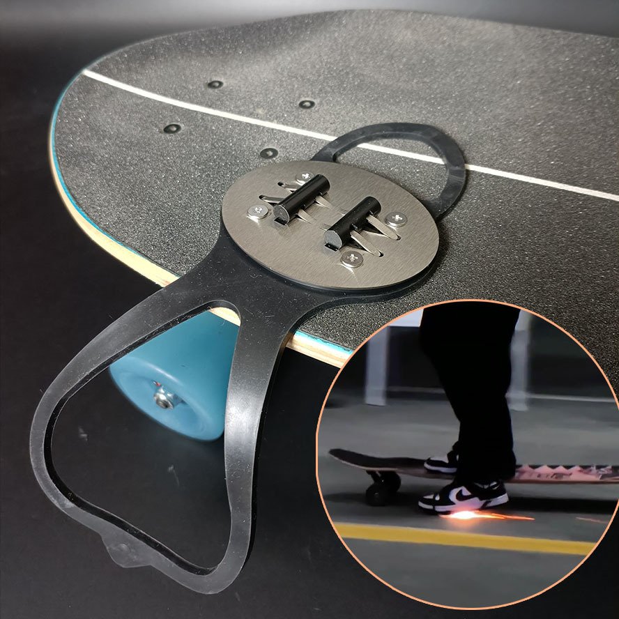 Spark Shoe Covers Motorcycle Sole Flame Device Bicycle Foot Brake Grinding Ground Flint Stick All the Way Spark With Lightning