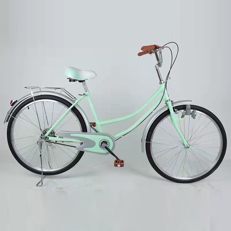 Old Model 26inch Adult Bicycle Cheap comfort City Bikes Compact City Bike 26 Bicicleta De Ciu with Basket and Rear Seat