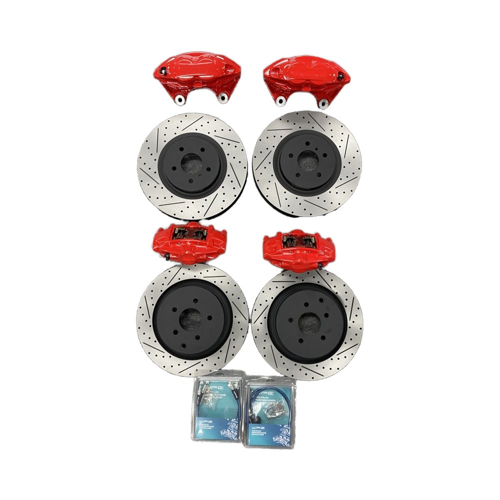 Infiniti 4-Piston Front Rear Brake Kit Aluminium Brake Calipers Compatible with Audi Golf Land Cruiser Hilux-for BMW Kia