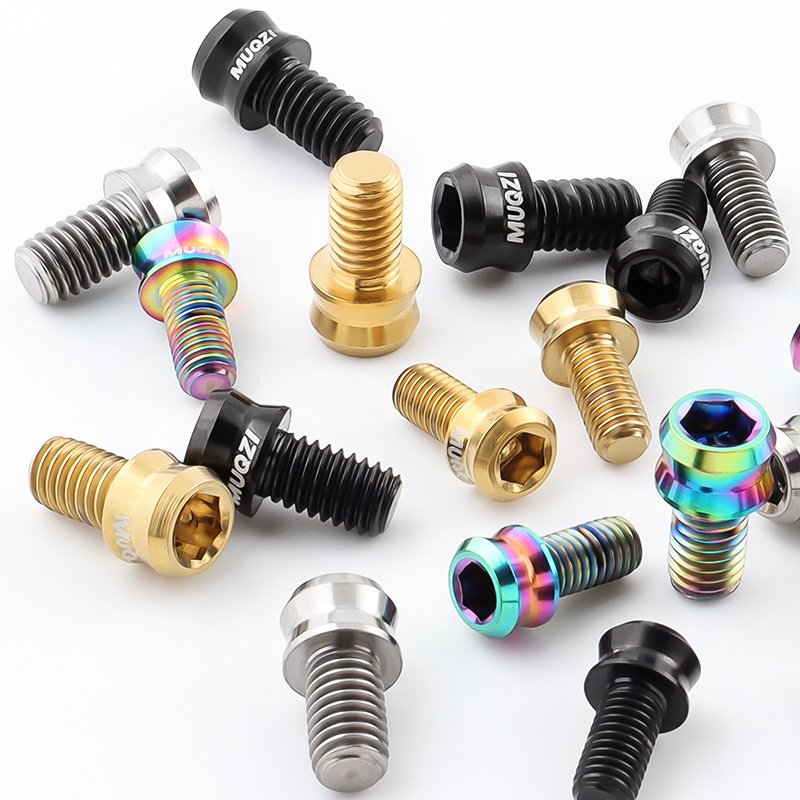 MUQZI M5x10 M6x10 Bike Titanium Bolts Brakes Inner Cable Line Fixed Screws Road Bicycle Rear Derailleur Shift Wire Fixing Bolt