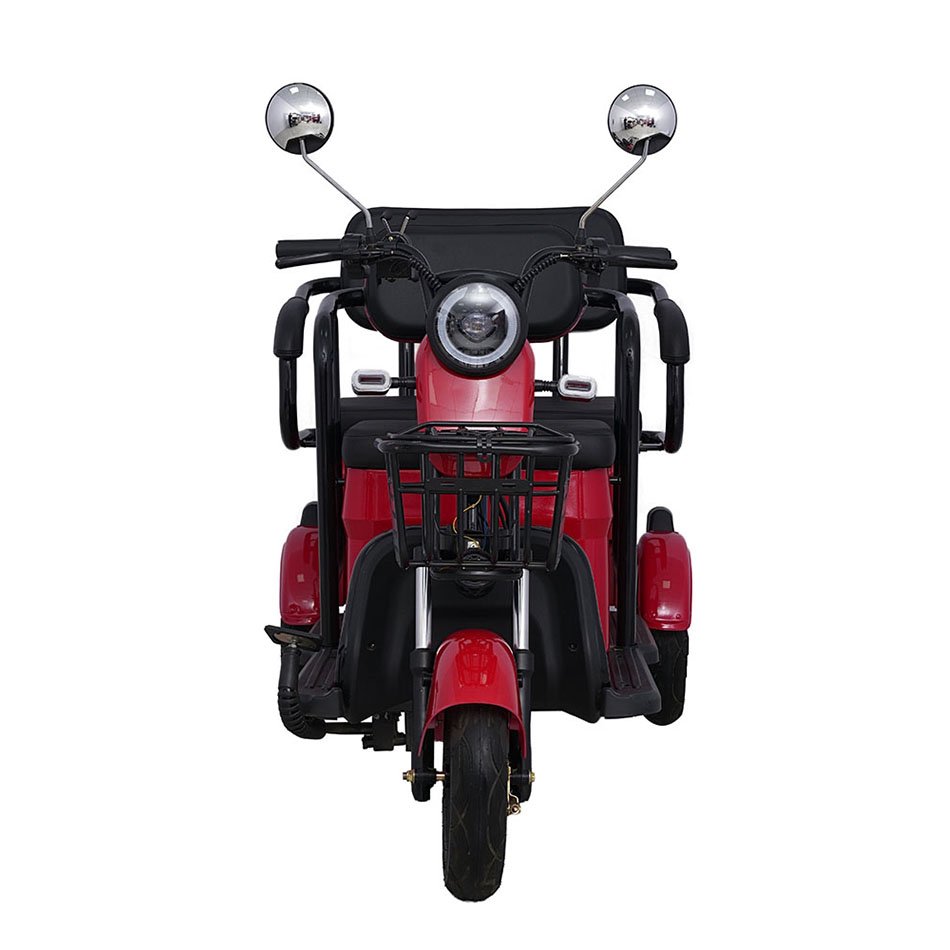 Promotional 3 Passengers Electric Adult Tricycle Bicycle Electric Covered Tricycle with Pedals