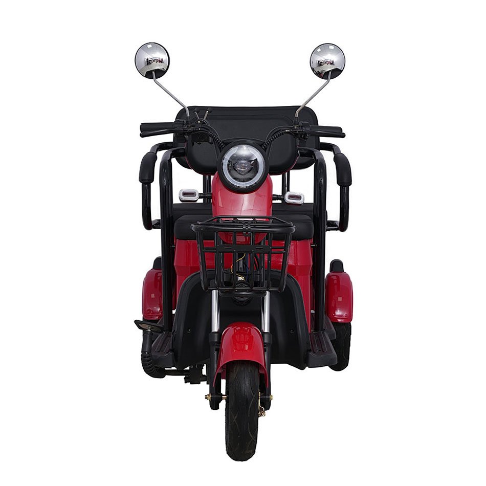 Promotional 3 Passengers Electric Adult Tricycle Bicycle Electric Covered Tricycle with Pedals