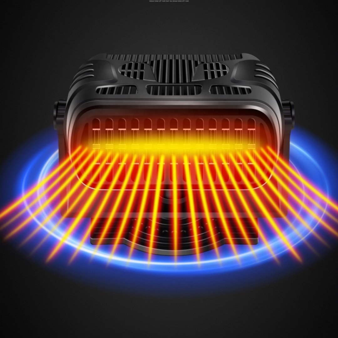 Portable Car 2 In 1 Fun & Heater Fan Vehicle Electronic Air Heater 12V /24V Car Windshield Heater Defogger Demister Defroster