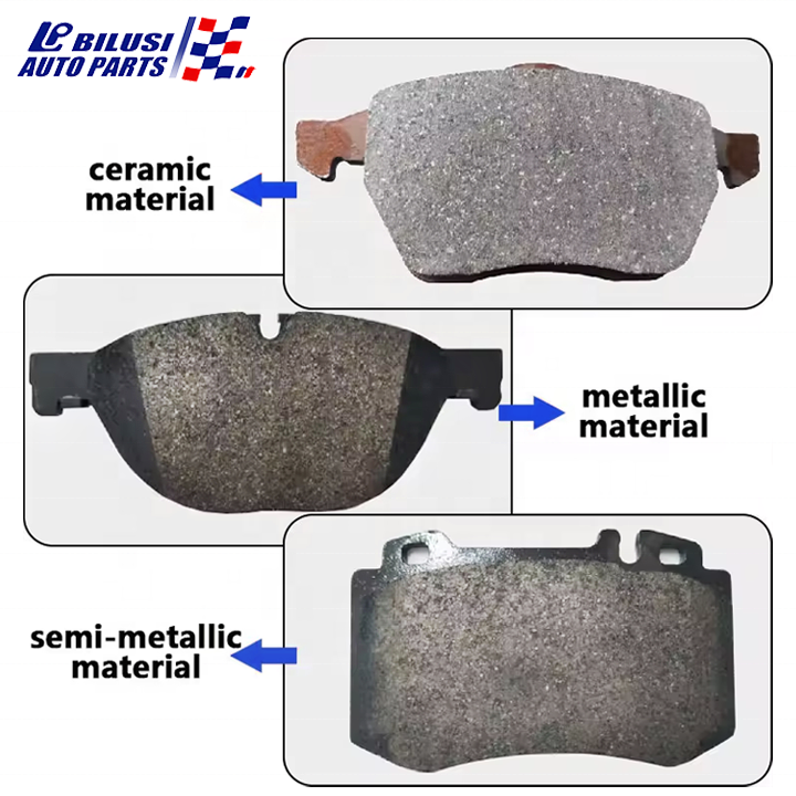 Bilusi Car Ceramic Carbon Fiber Front&Rear Brake Disc Pads for Tiida Altima X-trail Navara Rogue Sylphy