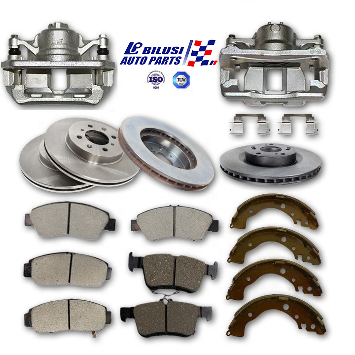 Bilusi Car Ceramic Carbon Fiber Front&Rear Brake Disc Pads for Tiida Altima X-trail Navara Rogue Sylphy