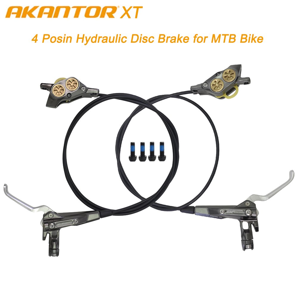 AKANTOR XT 4 Posin Hydraulic Disc Brake for MTB Bike Front 850mm Rear 1500mm Ultralight Oil Disc Brake Bicycle Parts
