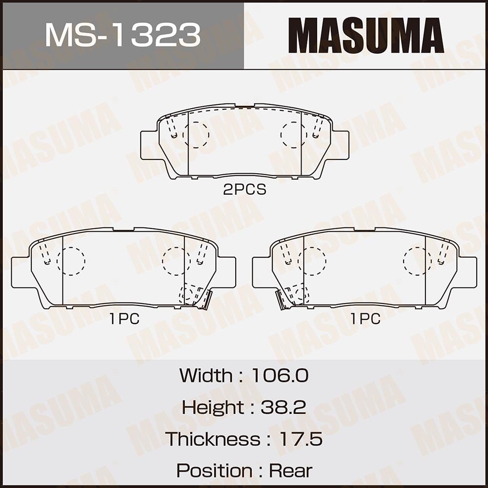 MASUMA MS-1323 Japanese Genuine Brake Pads Ceramics for Toyota Crown Mark Ii Chaser 04466-07010 04466-22140