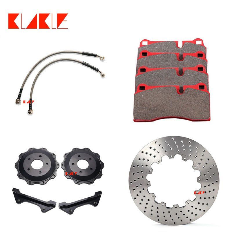 KLAKLE Front Caliper Kit 6POT Caliper Brake with 355x32MM Slotted Drilled Disc Rotor for NISSAN 300ZX 350Z 370Z 2003-2015 18Inch