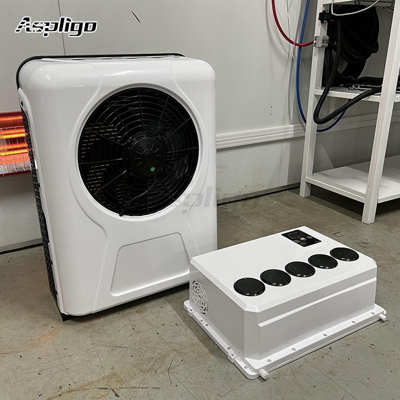 Parking Cooler Battery Power 12V Electric Air Conditioner 24V Truck Air Conditioner for Excavator Tractor