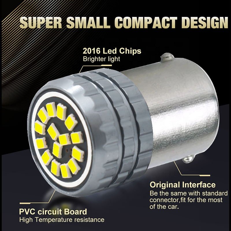 2016 Car LED Brake Bulb 15SMD S25 1156 BA15S P21W PY21W BAU15S 1157 BAY15D Canbus Reverse Tail Lamp DRL New Condition