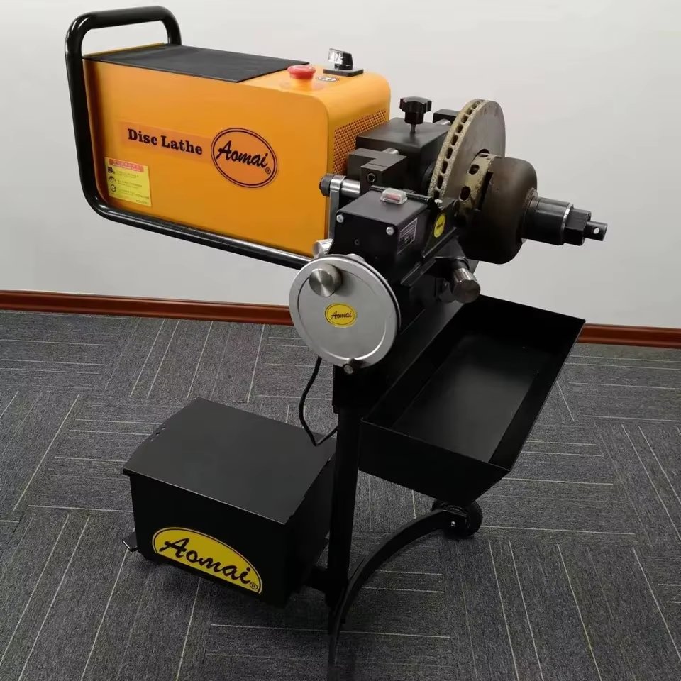 AM983GD Disc Drum Brake Lathe Machine on Car and Off-car Braking Disc Aligner AOMAI AM-983 Brake Disc Lathe AM-983GD