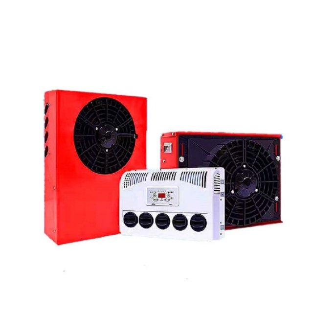 24V/12v Battery Powered Electric Sleeper air Conditioner for Truck Crane Forklift Excavator Cab
