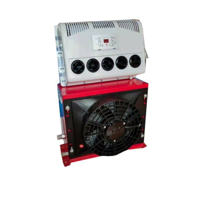24V/12v Battery Powered Electric Sleeper air Conditioner for Truck Crane Forklift Excavator Cab