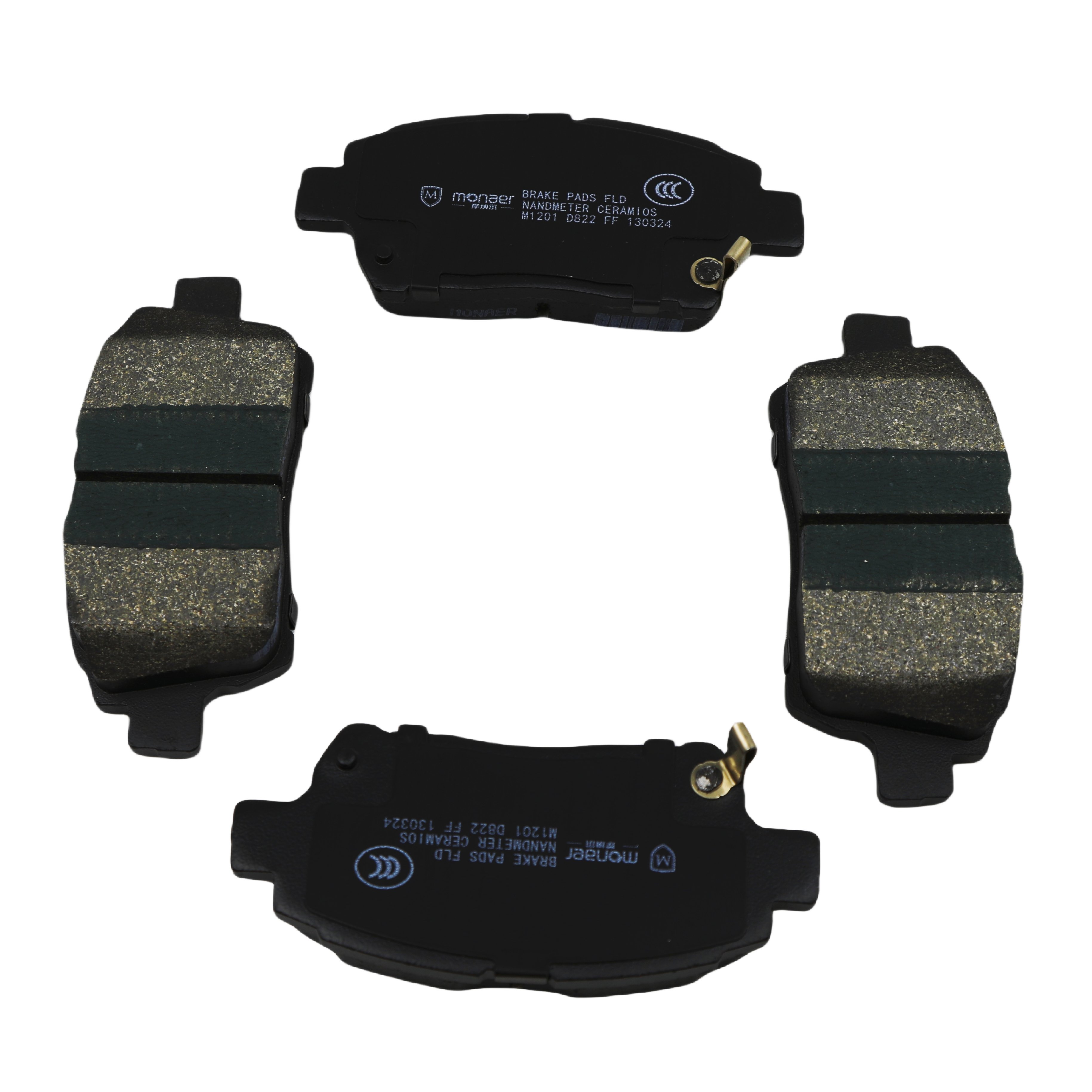 Monaer Brake Pads M1201 D822/ D990/ D846 Ceramic Brake Pad Front for BYD