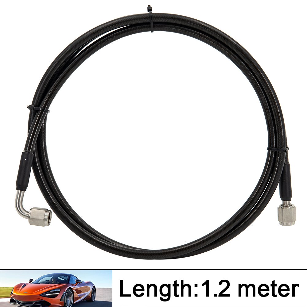 Master to Slave Cylinder Complete Stainless Clutch Line for 06-15 Honda Civic Si with Fitting M10 2pcs and M12 1pcs