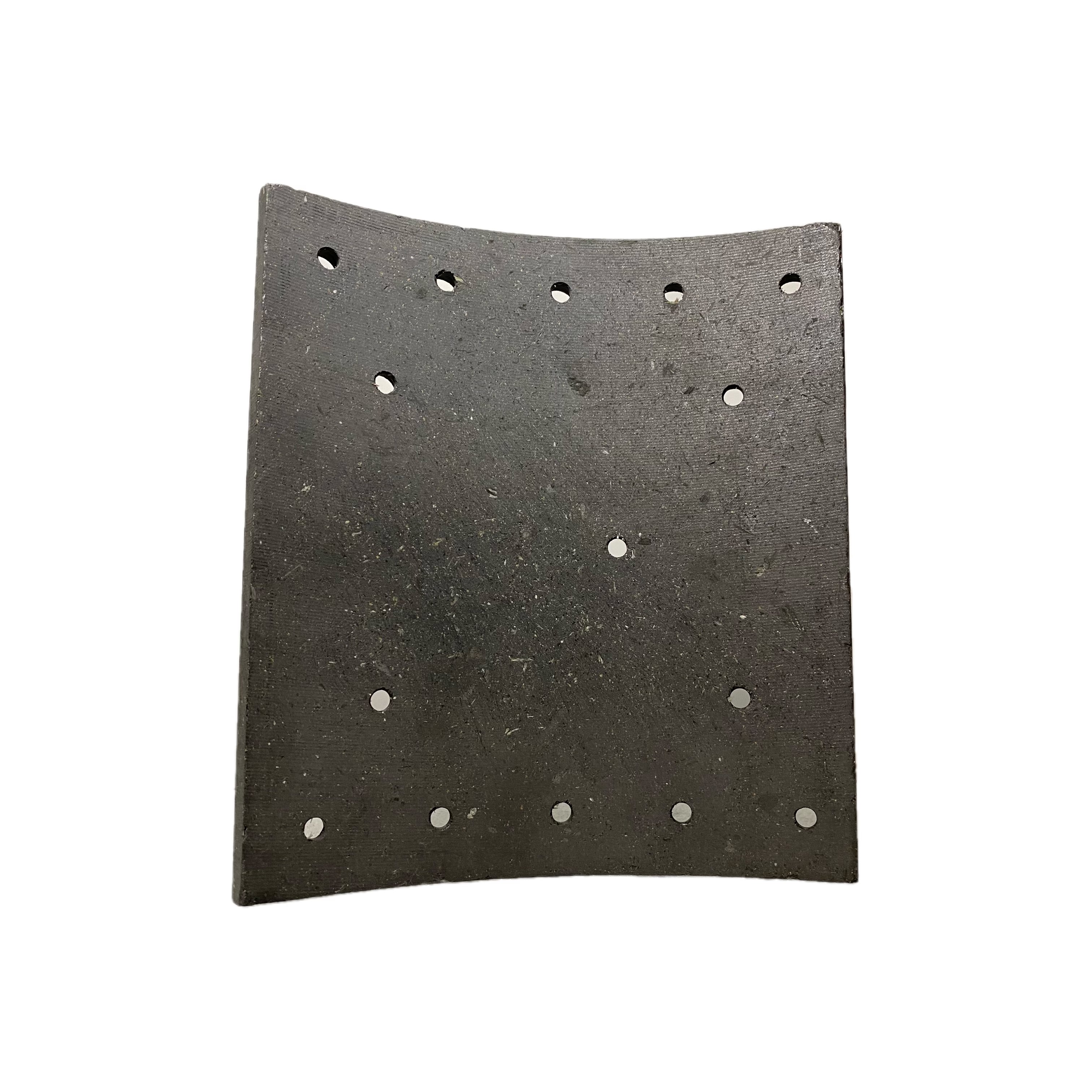 208x220x15mm 15 Holes Rear Truck Brake Shoe Lining for Yutong Bus