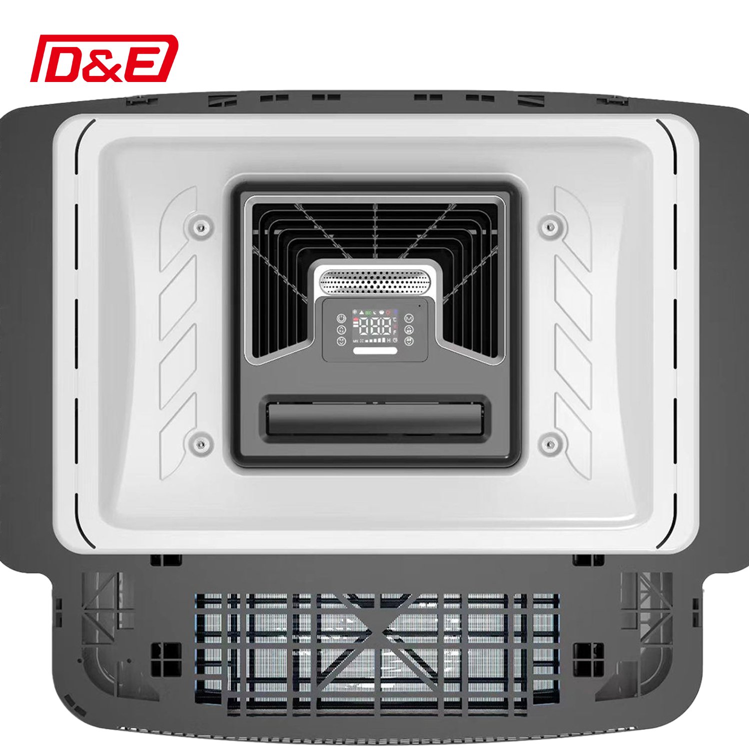 High Quality DC 12/24V Double Fan Brushless Motor Parking Air Conditioner for Truck RV Caravan Motorhome