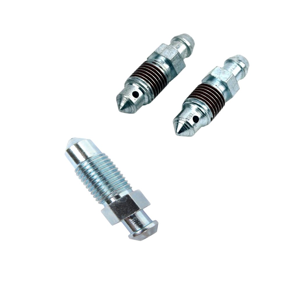 Customized Bleed Screw 1/4-28 Speed Bleeder Screws Steel Zinc Plating