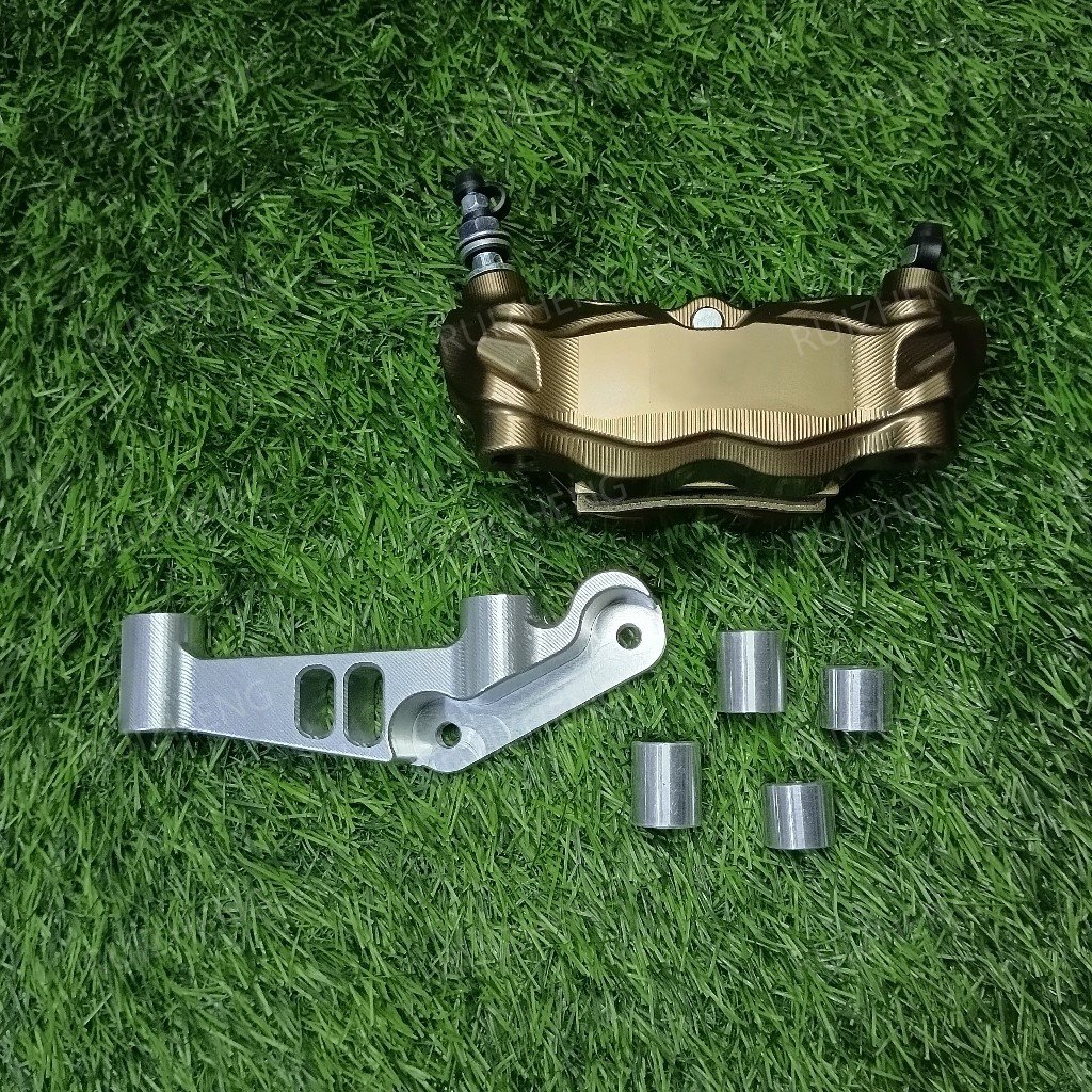 Breket Set Kaliper/Caliper Racing Ninja R/SS/Rr 4p 4 Piston Cnc Breket 280mm 300mm 320mm Brake Calipers