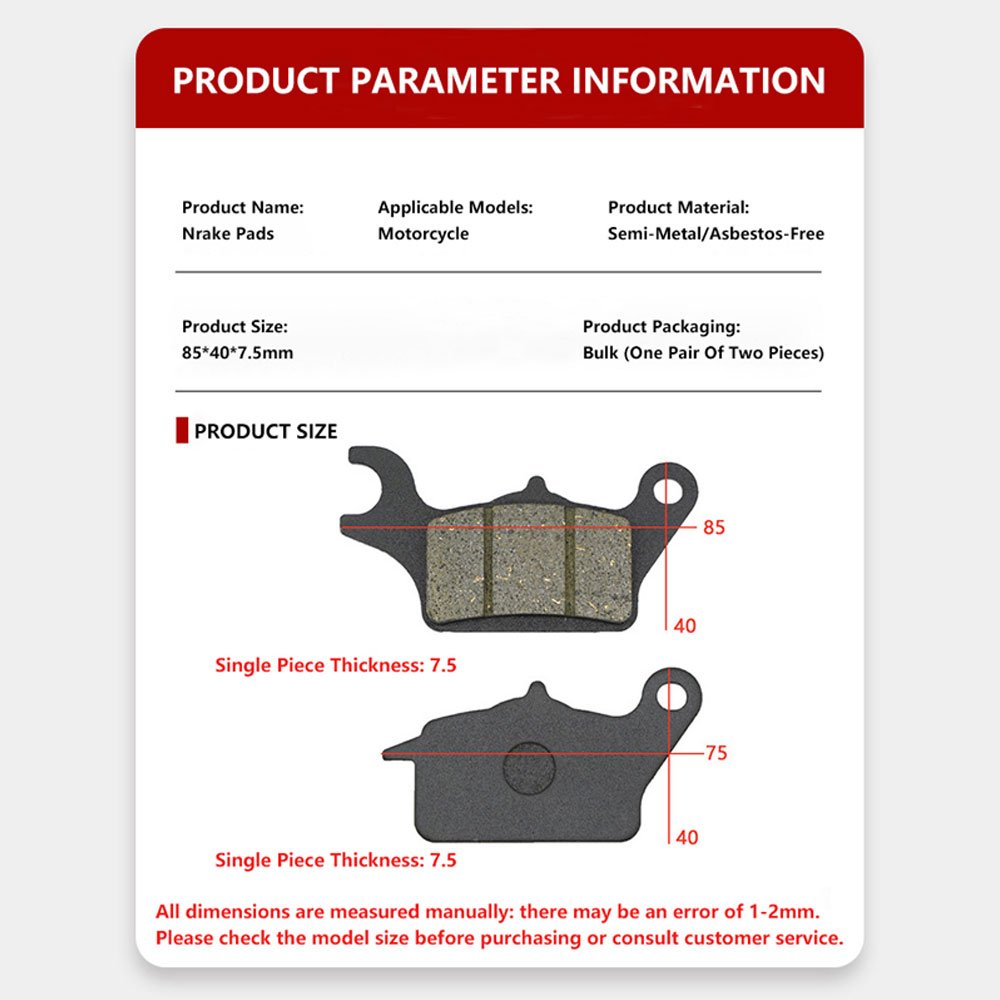 Vario 150 2020-2021 Motorbike Brake Pads Shoes Motorcycle Brake System Body Parts Accessories for Yamaha Honda Suzuki Kawasaki