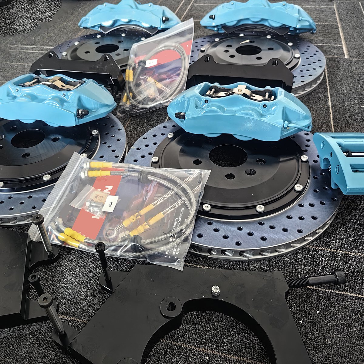OEM Brake System Replacement Parts GT6 6 Piston Brake Caliper & 4 Piston Caliper for 5Series XT6 A5 380mm Big Brake Disc Kit