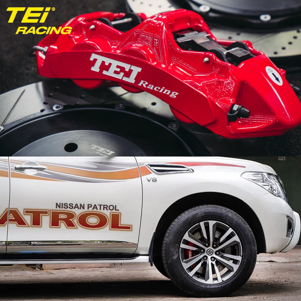 TEI Racing S60-Plus Front Big Brake Kit 6 Piston Caliper with 405*34mm Rotor BBK Brake System for Nissan Patrol 20 Inch Car Rim
