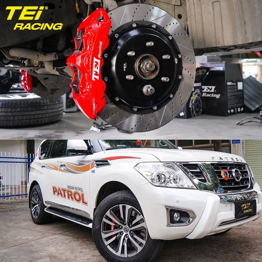 TEI Racing S60-Plus Front Big Brake Kit 6 Piston Caliper with 405*34mm Rotor BBK Brake System for Nissan Patrol 20 Inch Car Rim
