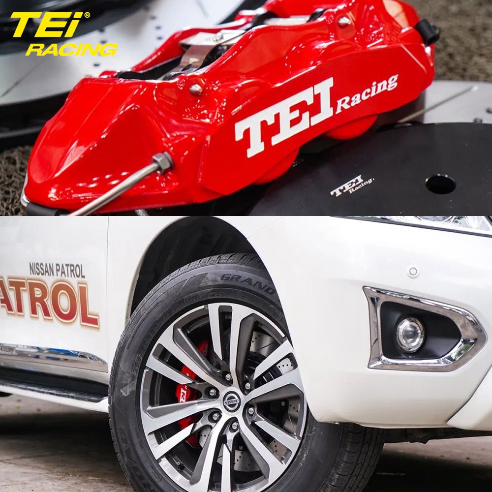 TEI Racing S60-Plus Front Big Brake Kit 6 Piston Caliper with 405*34mm Rotor BBK Brake System for Nissan Patrol 20 Inch Car Rim