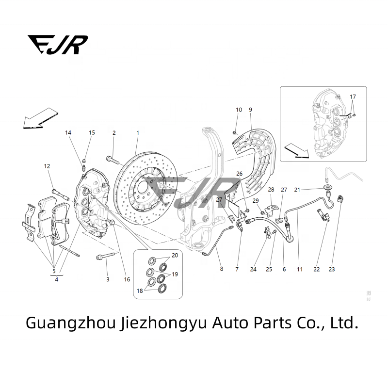 670030935 Front Brake Disc for Ghibli, Quattroporte in Stock, High Quality