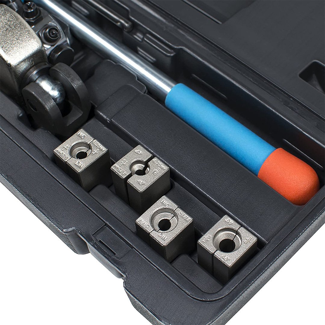 Brake Line Flaring Tool, 45 Degree Set. Single, Double, and Bubble Flares, Vise-Mounted, T-Handle Screw Clamp
