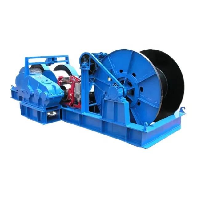 12V Double Drum Motor Cable Pulling Machine 1-10 Ton Power Horizontal Electric Hoist Winch for Cranes Application