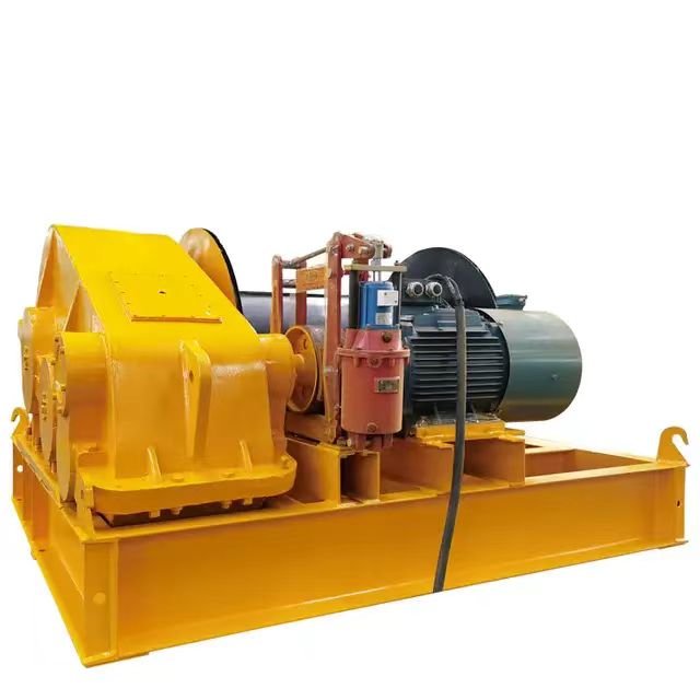 12V Double Drum Motor Cable Pulling Machine 1-10 Ton Power Horizontal Electric Hoist Winch for Cranes Application