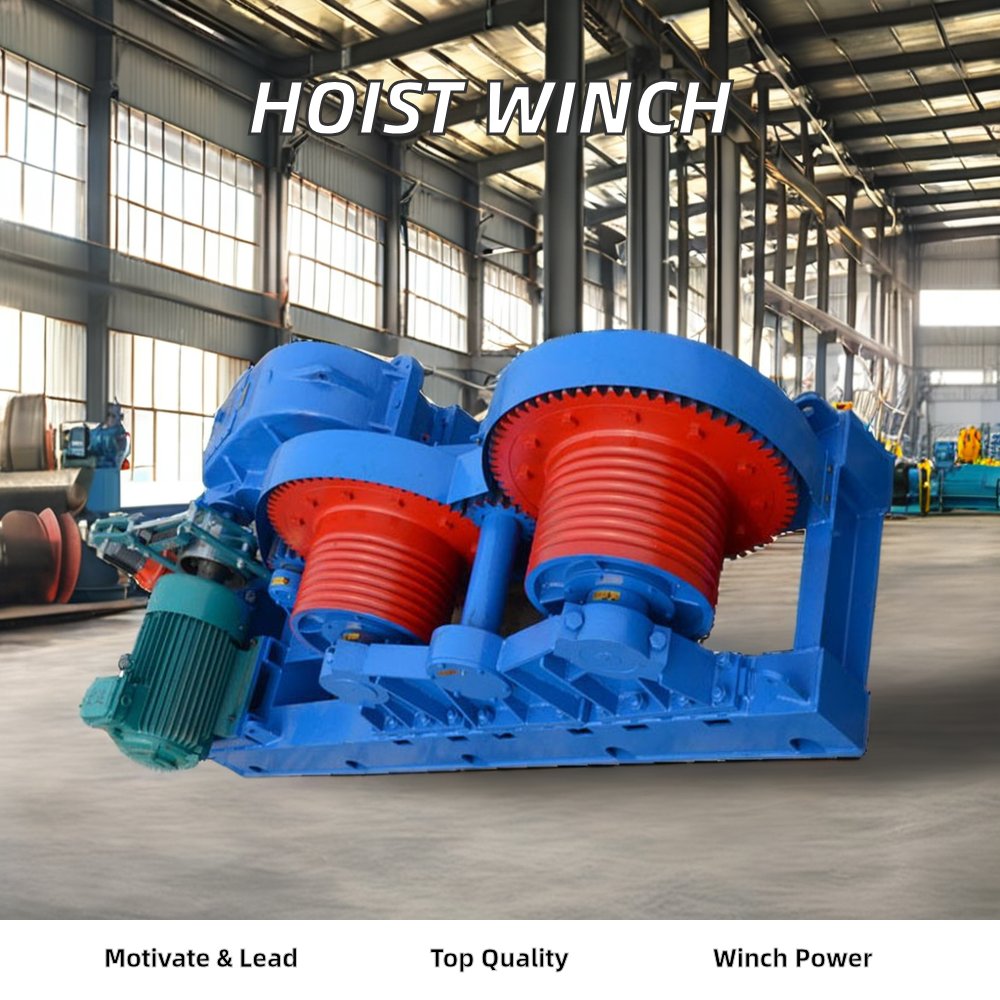 12V Double Drum Motor Cable Pulling Machine 1-10 Ton Power Horizontal Electric Hoist Winch for Cranes Application