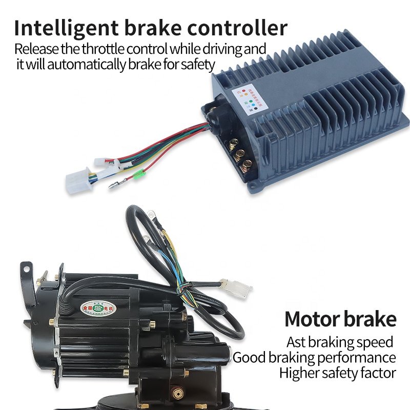 Customized Rear Axle Kit DC Brushless Motor Brake Rear Axle Assmbly with Differential Low Speed Engineering Electric Tricycle