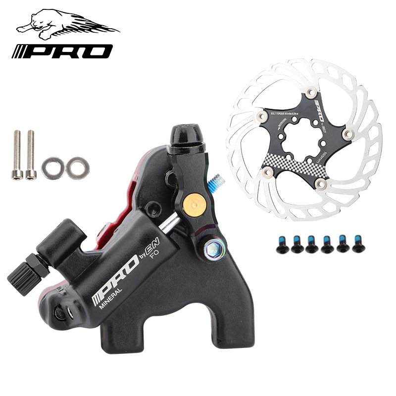 IIIPRO Road Hydraulic Disc Brakes Set Flat Mount Calipers with Discs Rotor Road Brake Clamps