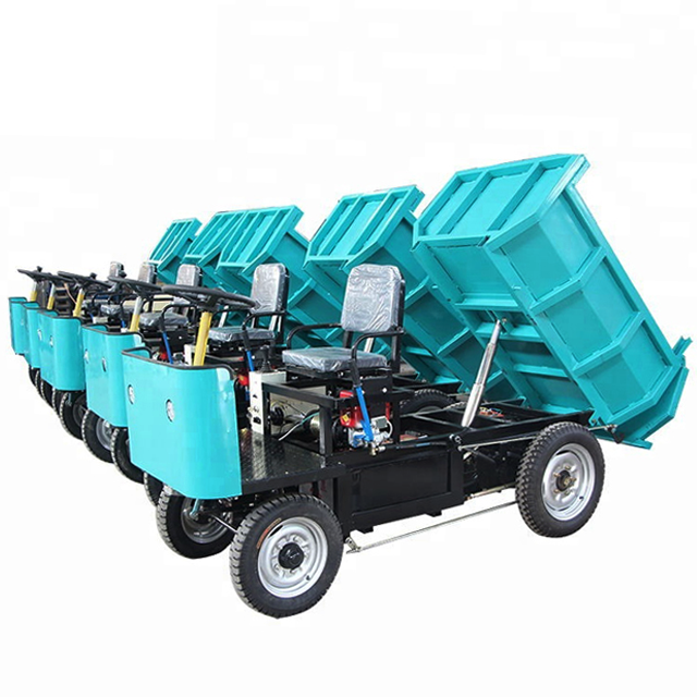 Garden Used Four Wheels Mini Dumper Trucks / Underground Mining 1 Ton Mini Electric Dumper