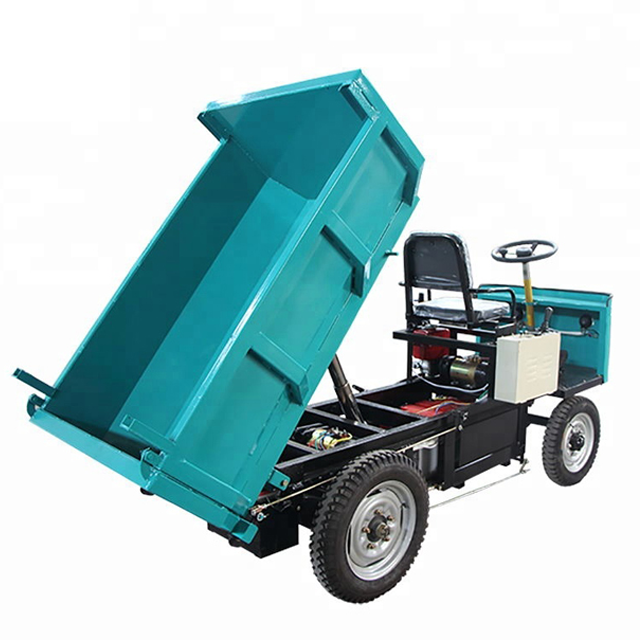 Garden Used Four Wheels Mini Dumper Trucks / Underground Mining 1 Ton Mini Electric Dumper