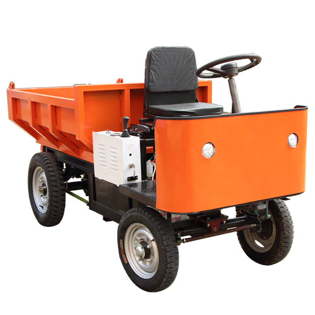 Garden Used Four Wheels Mini Dumper Trucks / Underground Mining 1 Ton Mini Electric Dumper