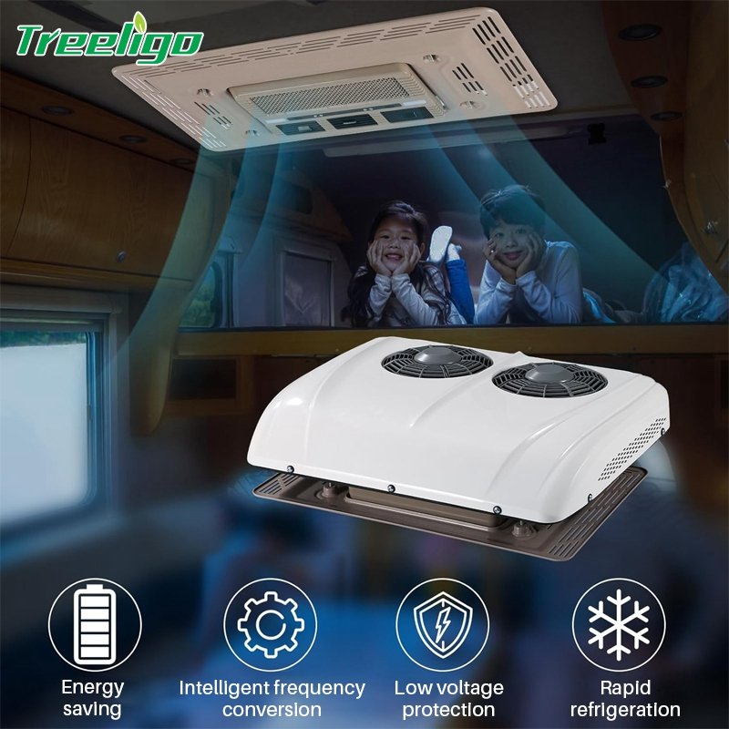 New Energy Air Conditioning System 12V 24V Electric RV Roof Top Truck Parking Air Conditioner Parking Cooler Air Conditioner