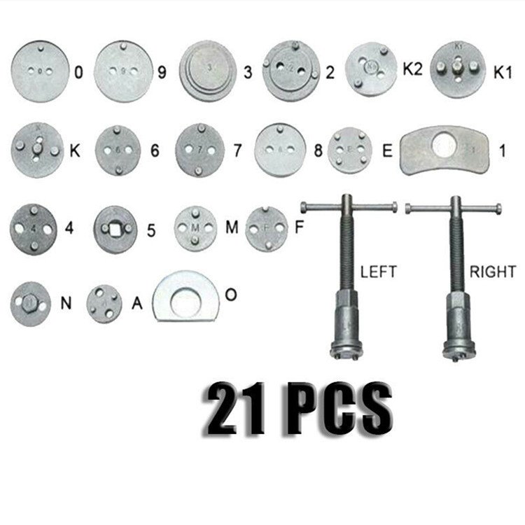 21pcs Steel Disc Brake Caliper Retraction Tool for Convenient Brake Pad Installation Removal Adjustment