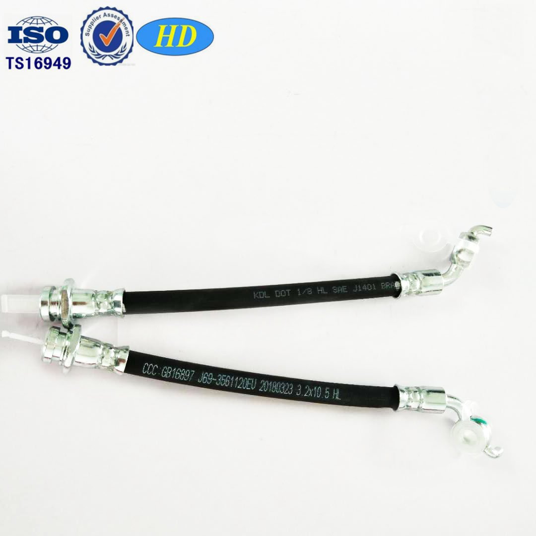 Auto Brake Parts Epdm Hose Dot Sae J1401 Flexible Brake Hose Hydraulic Hose and Fitting