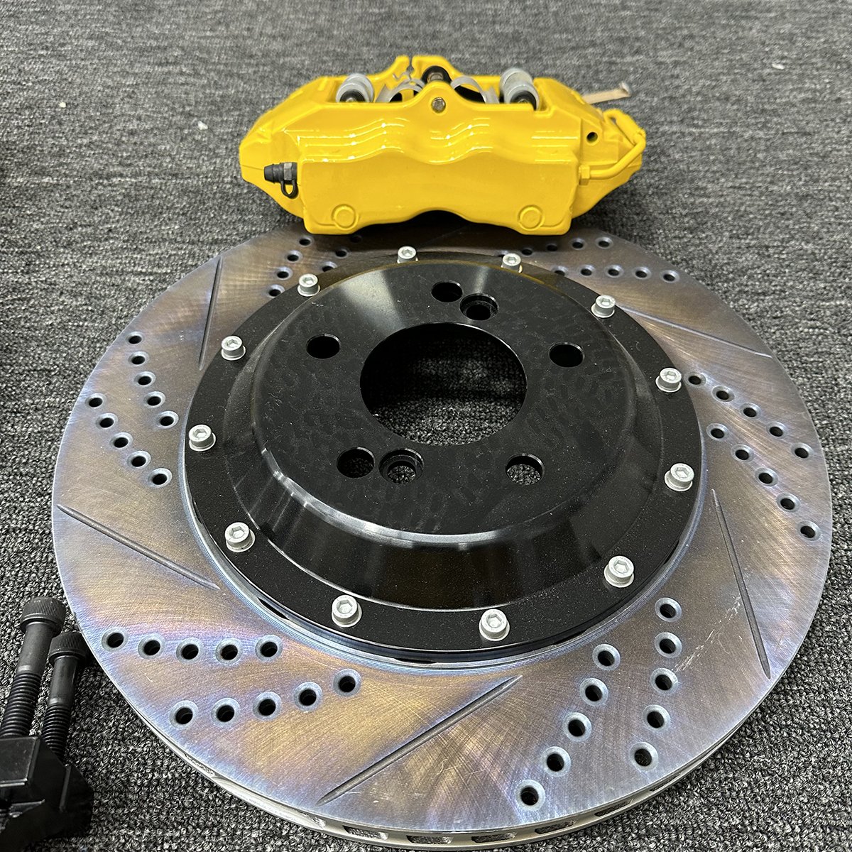 Large Wheel Hub Compatible Fixed Caliper Aluminum Alloy Brake Piston 18Z 6/4 Piston Brake Caliper for audi S6 S8 A6 Rs7 S4 B85