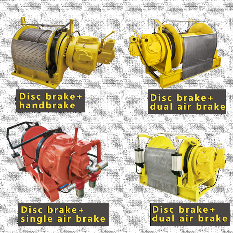 10T/22000LBS Heavy-duty Explosion-Proof Pneumatic Winch with Larger Drum for Wide Flameproof Applications
