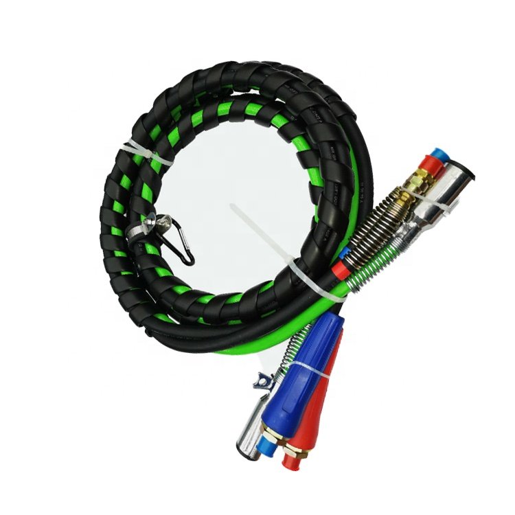 15ft 3 in 1 ABS & Air Line Hose Wrap 7 Way Electrical Cable Semi Truck Trailer